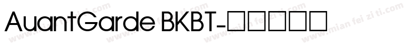 AuantGarde BKBT字体转换